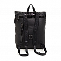 LEATHER SNAP FRONT BACKPACK IN BLACK