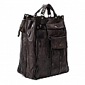 ICONIC MARCO LEATHER WORK CARRIER BAG IN GRIGIO
