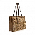 PERSIAN FABRIC & COWHIDE LARGE TOTE