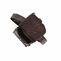 LEATHER BELT BAG WITH SNAP FRONT IN MORO BROWN