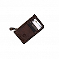 LEATHER CARD HOLDER W ZIP IN MORO