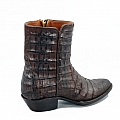 ATTICUS BURNISHED CHOCOLATE CAIMAN SIDE ZIP