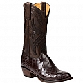 MENS FORDE AMERICAN ALLIGATOR BOOT IN CHOCOLATE SIZE 10 D