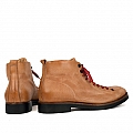 SHERMAN VARCOVE LACE UP SINGLE PIECE BOOTS IN TAN