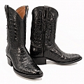 FULL HOUSE BLACK CAIMAN BELLY WESTERN BOOTS