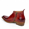 MILLICIENT BASSO ZIP  BOOT IN WINE RED CUOIO LEATHER