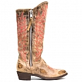 WOMENS RAZZ BOOTS IN TAN AND RED