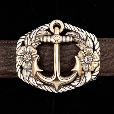 STERLING ANCHOR BUCKLE