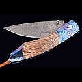 SPEARPOINT SYCAMORE MOKUTI DAMASCUS STEEL KNIVE