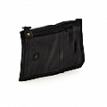 LEATHER CARD HOLDER W ZIP IN BLACK