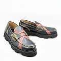 ANT. BLUE WINE X RUBBER PLATFORM SOLE LOAFERS