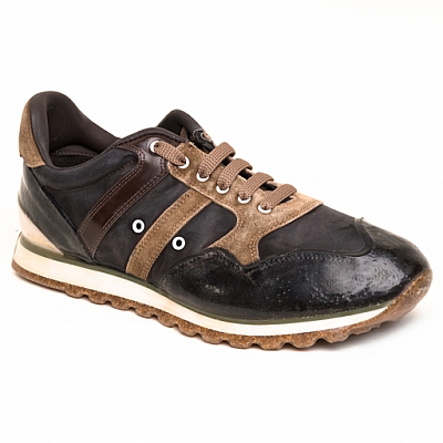 MENS RUBBER SOLE SNEAKERS IN GREY, BROWN, AND TAN