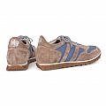 MENS RUBBER SOLE SNEAKERS IN TRAMP SUEDE AND BLUE TECHNICAL