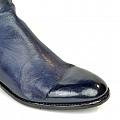 PASCAL TRIPLE SNAP SMOOTH LEATHER SHOE BOOT IN BLUE