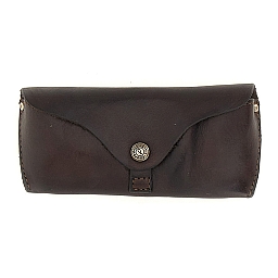 LEATHER EYEGLASS CASE IN MORO BROWN