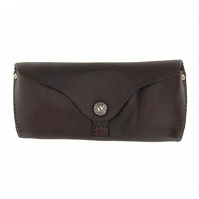 LEATHER EYEGLASS CASE IN MORO BROWN