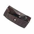 LEATHER EYEGLASS CASE IN MORO BROWN