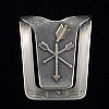 SAN AUGUSTINE 1601 LARGE STERLING MONEY CLIP SET WITH 14K ARROW AND 27 1.5MM DIAMONDS
