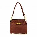 ADA LATCH FRONT SHOULDER BAG IN COGNAC
