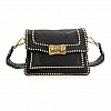 AGNES MEDIUM  STUDDED CROSSBODY IN BLACK
