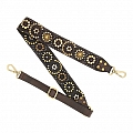 DECORATED ADJUSTABLE COWHIDE SHOULDER STRAP