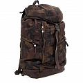 BACKPACK IN CAMO NYLON W MORO LEATHER TRIM