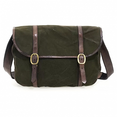 WILLY’S MILITARY CANVAS MESSENGER SATCHEL IN MORO BROWN