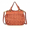 FLAVIA WOVEN MINI SHOPPING BAG IN TERRA COTTA