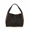 LARA SMALL LEATHER SHOPPER IN MORO BROWN