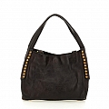 LARA SMALL LEATHER SHOPPER IN MORO BROWN