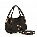 LARA SMALL LEATHER SHOPPER IN MORO BROWN