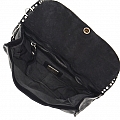 LEATHER CROSSBODY POUCH WITH STUDS IN BLACK