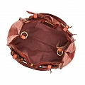 MINI CROSSBODY W EYELETS AND LACING IN RUST