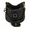 NORA SHOULDER SADDLE BAG W STUDS IN MORO BLACK