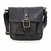 SMALL LEATHER CROSSBODY BUCKLE FRONT IN BLACK