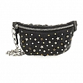 STUDDED CROSSBODY WAIST BAG IN BLACK