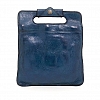 VERTICAL FLAT BRIEFCASE STYLE HAND BAG IN SAPPHIRE