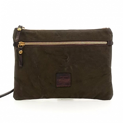 WILLY’S MILITARY CAVNAS & LEATHER POUCH IN MORO