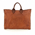 AGATA BUG & WRINKLE TOTE IN COGNAC