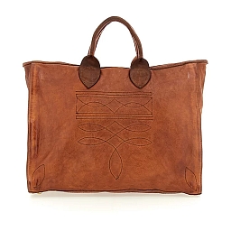 AGATA BUG & WRINKLE TOTE IN COGNAC