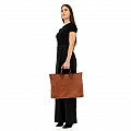 AGATA BUG & WRINKLE TOTE IN COGNAC