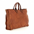 AGATA BUG & WRINKLE TOTE IN COGNAC