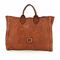 AGATA BUG & WRINKLE TOTE IN COGNAC