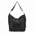 BETH D WOVEN EDERA LARGE SHOULDER BAG IN BLACK