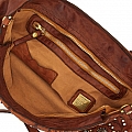 CARMEN DECORATED FRING SHOPPER IN COGNAC