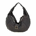 MEDIUM WOVEN SHOULDER BAG IN BLACK
