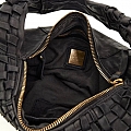 MEDIUM WOVEN SHOULDER BAG IN BLACK