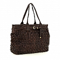 PENELOPE WOVEN SHOPPING BAG IN MORO BROWN
