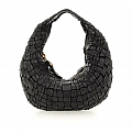 SM WOVEN SHOULDER BAG IN BLACK