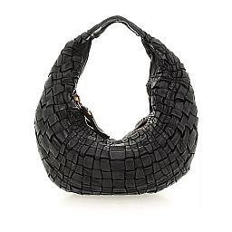 SM WOVEN SHOULDER BAG IN BLACK